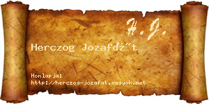 Herczog Jozafát névjegykártya
